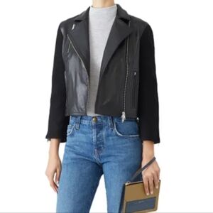 Kaufmanfranco Leather Black Cropped Jacket Size M Rent The Runway